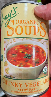 Organic chunky low fat vegetable soup