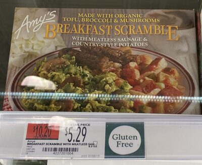 Amy's, breakfast scramble with meatless sausage & country-style potatoes