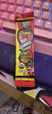 Apple Strawberry flavored Fruit Leather Wrap