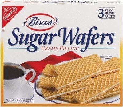 Creme filled sugar wafers