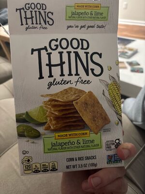 Good Thins Gluten Free Made With Corn Jalapeno & Lime