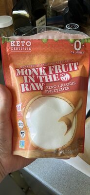MONK FRUIT IN THE RAW Zero Calorie Sweetener