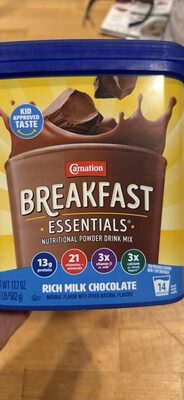 BREAKFAST ESSENTIALS RICH MILK CHOCOLATE NUTRITIONAL POWDER DRINK MIX
