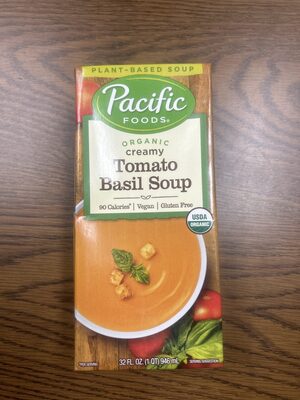 organic creamy tomato basil soup