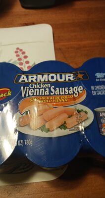 Armour, chicken vienna sausage in chicken broth