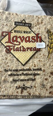 Whole Wheat Lavash Flatbread
