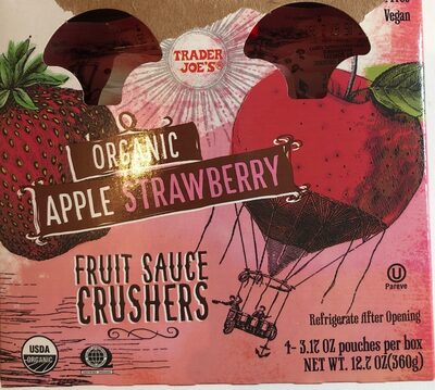 Organic Apple Strawberry Fruit Sauce Crushers