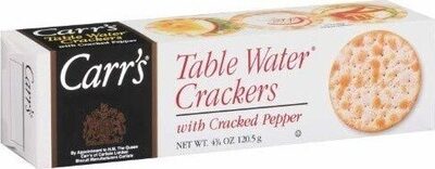 Table Water Crackers Cracked Pepper