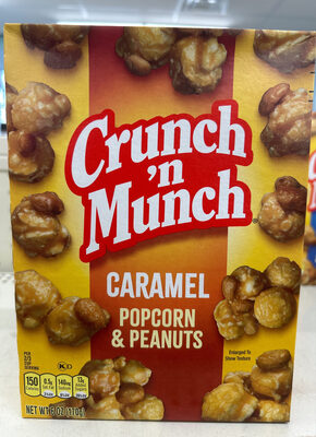 Caramel popcorn with peanuts