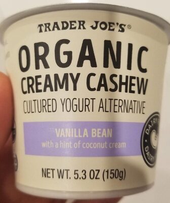 Organic creamy cashew yogurt