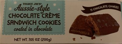 Aussie style chocolate creme sandwich cookies