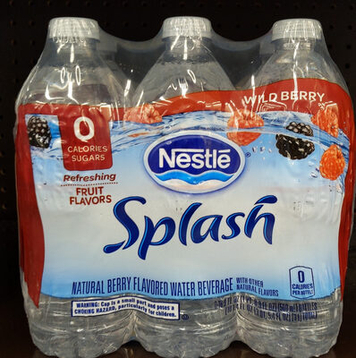 Natural berry flavored water beverage, wild berry