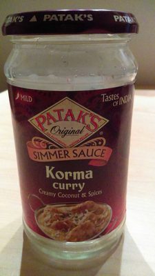 Mild korma curry simmer sauce