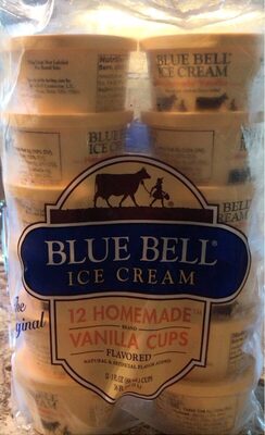 Homemade vanilla ice cream cups