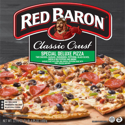Classic special deluxe frozen pizza