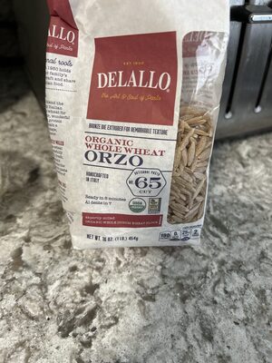Orzo no. 65, whole wheat pasta
