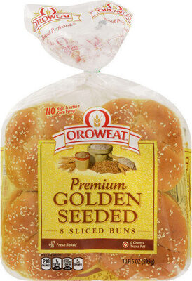Premium golden seeded sliced buns