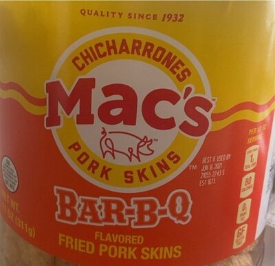 Bar-B-Q Flavored Fried Pork Skins, Bar-B-Q