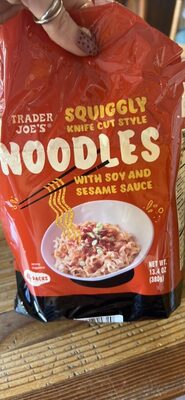 Squiggly Knife Cut Style Noodles with Soy and Sesame Sauce