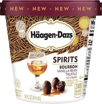 Bourbon vanilla bean truffle ice cream