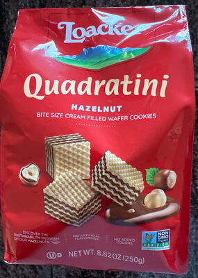 Hazelnut Bite Size Cream Filled Wafer Cookies