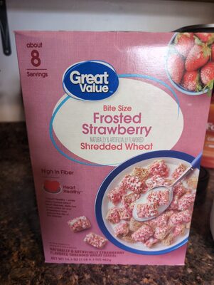 Frosted strawberry shredded wheat