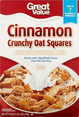Crunchy Oat Squares Cereal, Cinnamon