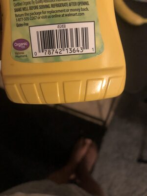 Great value, organic yellow mustard