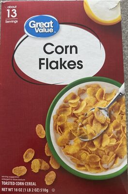 Corn flakes lightly toasted corn cereal