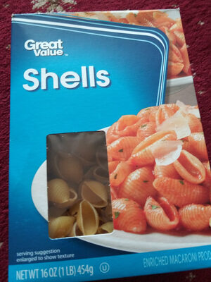 Shells, enriched macaroni product