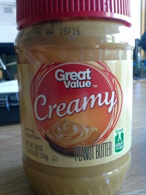 Great value, creamy peanut butter