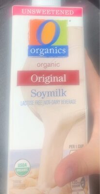 Unsweetened original organic soymilk