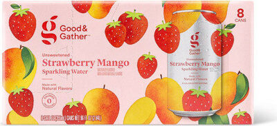 Strawberry mango sparkling water