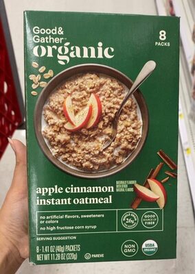 Apple cinnamon instant oatmeal