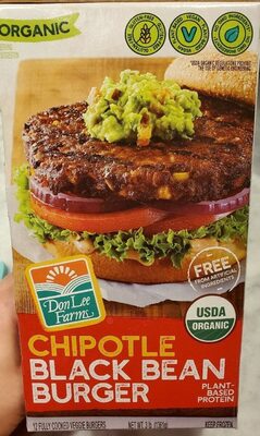 Plant-based chipotle black bean burger