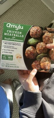 Chicken Meatballs with Basil & Parmesan