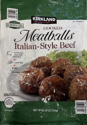Cooked Meatballs Italian Style Beef