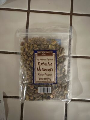 Dry Roasted & Salted Pistachio Nutmeats Halves & Pieces