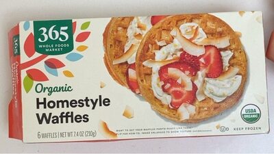 Organic homestyle waffles