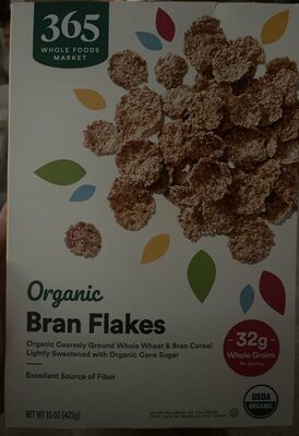 365 everyday value, organic bran flakes cereal