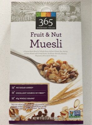 Fruit nut muesli
