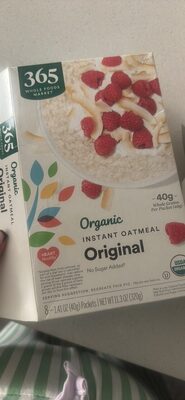 Organic Instant Oatmeal Original