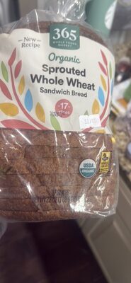 Organic Sprouted Whole Wheat Sandwich Bread