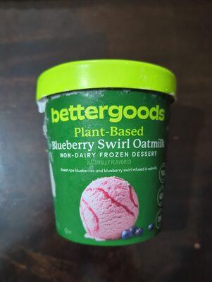 Blueberry swirl oatmilk non-dairy frozen dessert