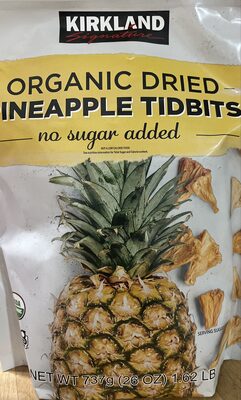 Organic dried pineapple tidbits