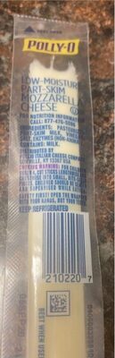 Low moisturepart skim mozarella cheese