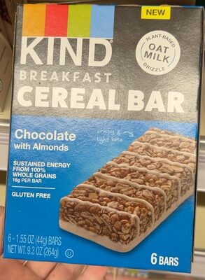 Kind Breakfast Cereal Bar Chocolate with Almonds