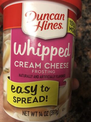 Duncan hines, whipped frosting, cream cheese