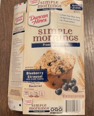 Simple Mornings Blueberry Streusel Premium Muffin Mix