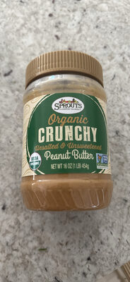 Organic Crunchy Unsalted & Unsweetened Peanut Butter